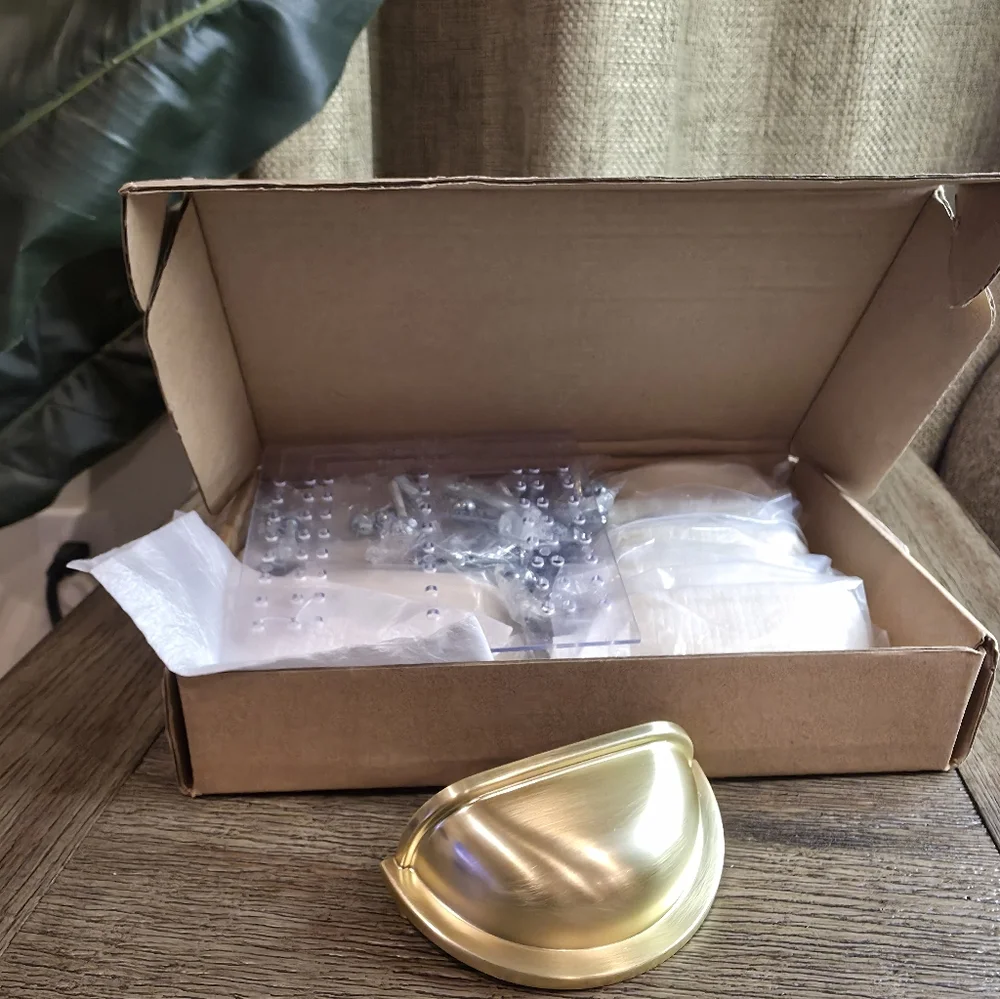 Gold Half-Moon Cabinet Pull Handle - Home Party Supplies Qty 10 3